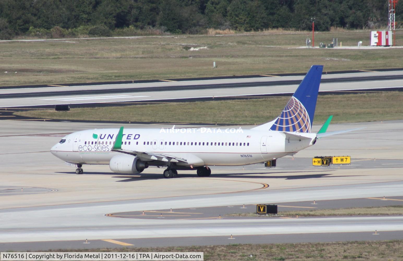 N76516, 2008 Boeing 737-824 C/N 37096, United Ecoskies 737-800