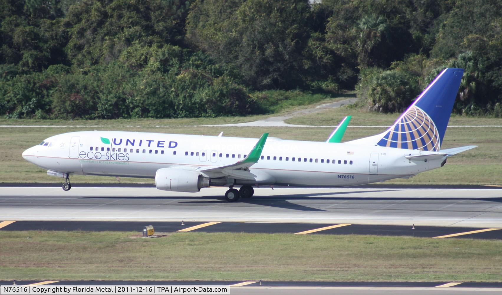 N76516, 2008 Boeing 737-824 C/N 37096, United Ecoskies 737-800