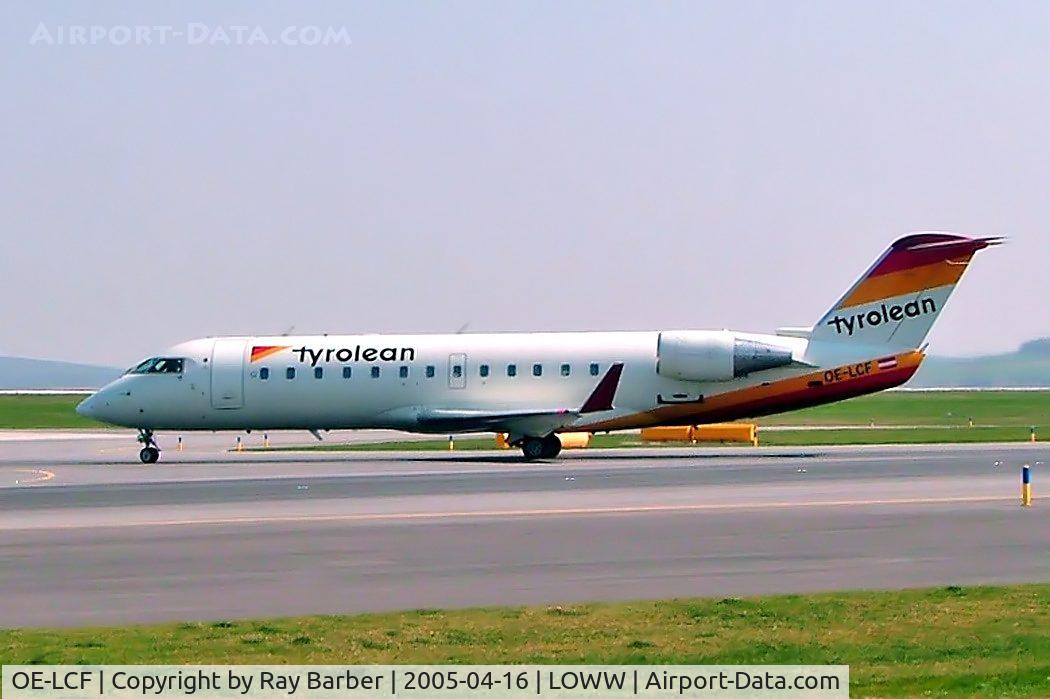 OE-LCF, 1996 Canadair CRJ-200LR (CL-600-2B19) C/N 7094, Canadair CRJ- 200LR [7094] (Tyrolean Airways) Vienna~OE 16/04/2005. Taxiing for departure.