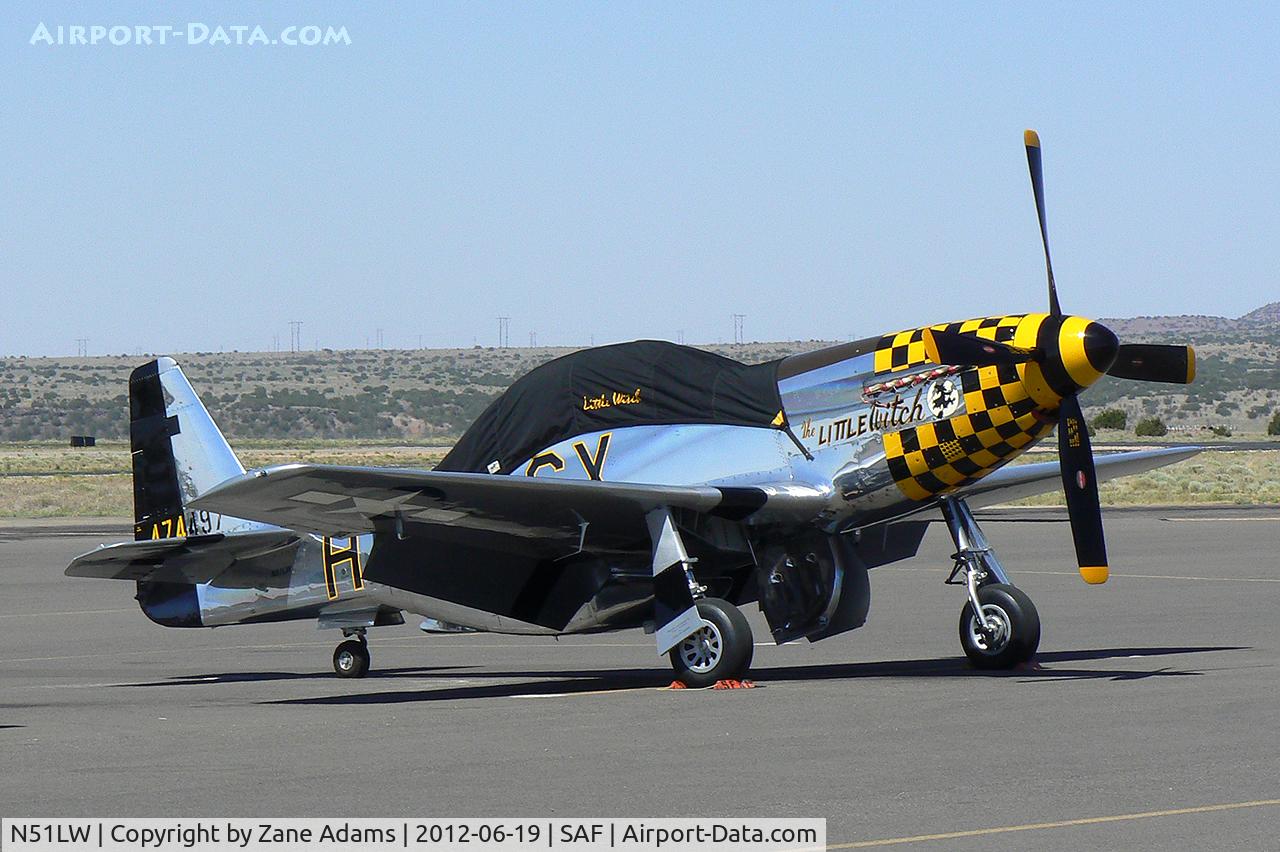 N51LW, 1962 North American P-51D Mustang C/N 122-41037, On the ramp in Santa Fe, New Mexico.