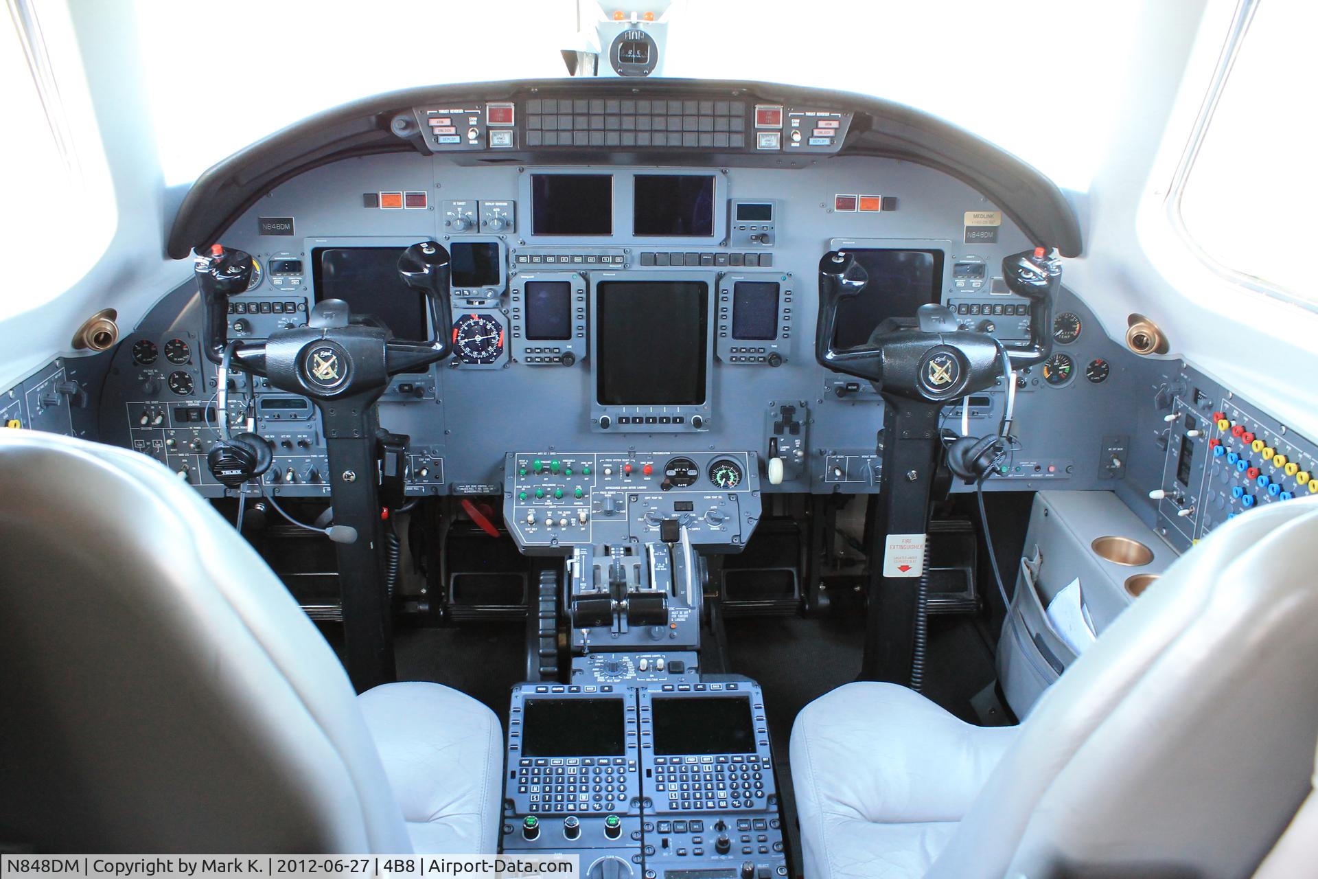 N848DM, 2003 Cessna 560XL Citation Excel C/N 560-5329, Cockpit of N848DM.
