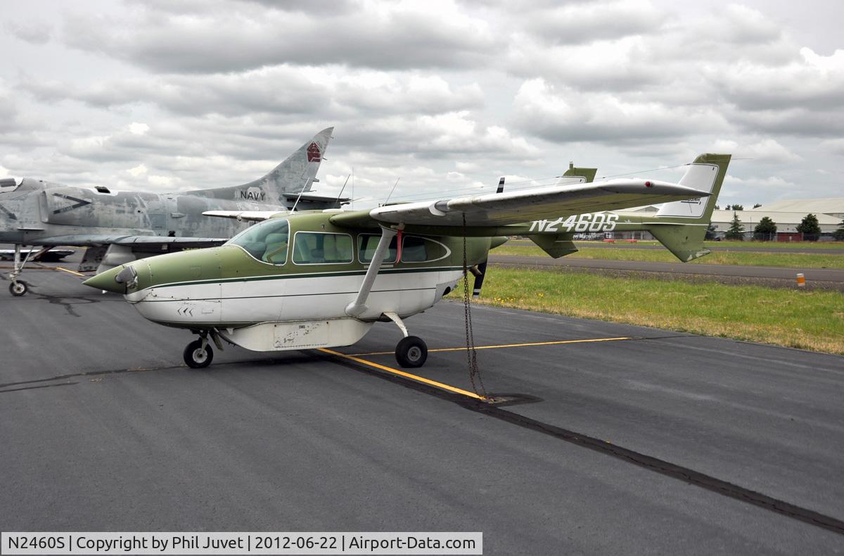 N2460S, 1967 Cessna T337C Turbo Super Skymaster C/N 337-0760, Parked on flight line at Albany, Oregon airport.