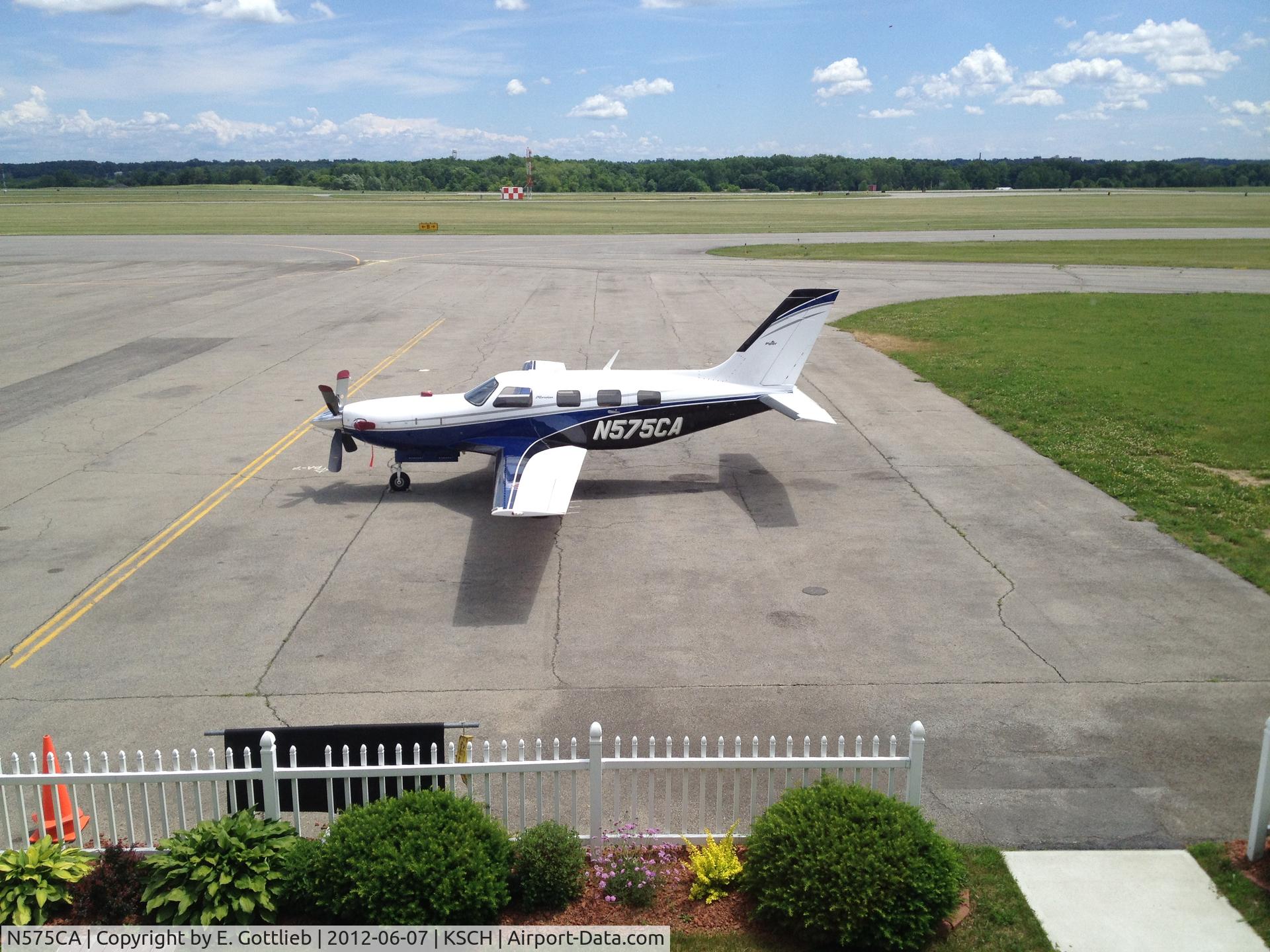 N575CA, Piper PA-46-500TP Malibu Meridian C/N 4697452, On the ramp.