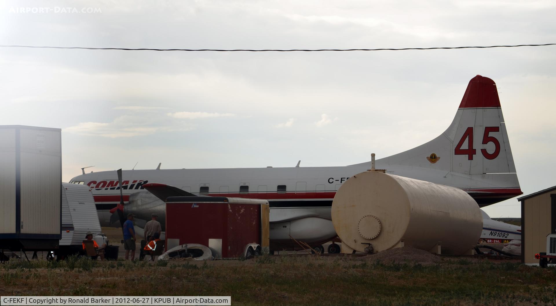 C-FEKF, 1953 Convair 340-32 C/N 80, Tanker supporting fire ops in Waldo Canyon