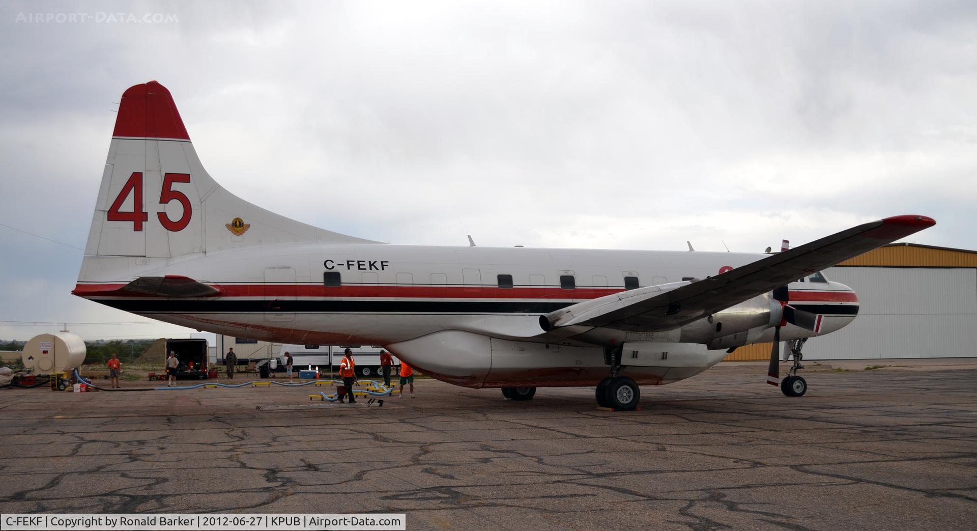 C-FEKF, 1953 Convair 340-32 C/N 80, Tanker supporting fire in Waldo Canyon