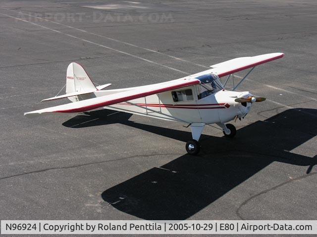 N96924, 1946 Taylorcraft BC12-D C/N 9224, Taylorcraft parked on the ramp at Alexander Municipal near Belen, New Mexico