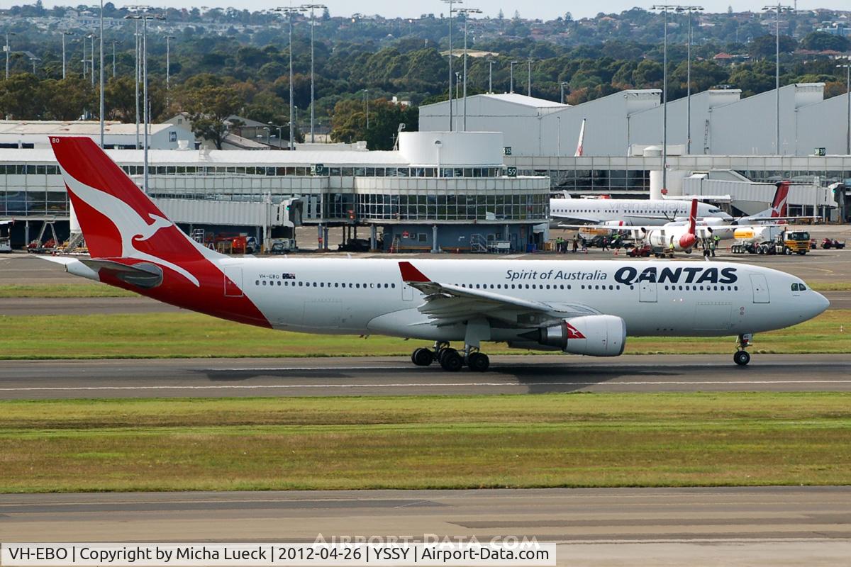 VH-EBO, 2010 Airbus A330-202 C/N 1169, At Sydney