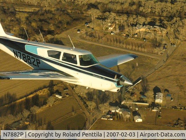 N7882P, 1962 Piper PA-24-250 Comanche C/N 24-3110, 82 Papa flies over the Rio Grande Valley in a photo session in 2007.  It is being piloted by the owner, Robert Waters
