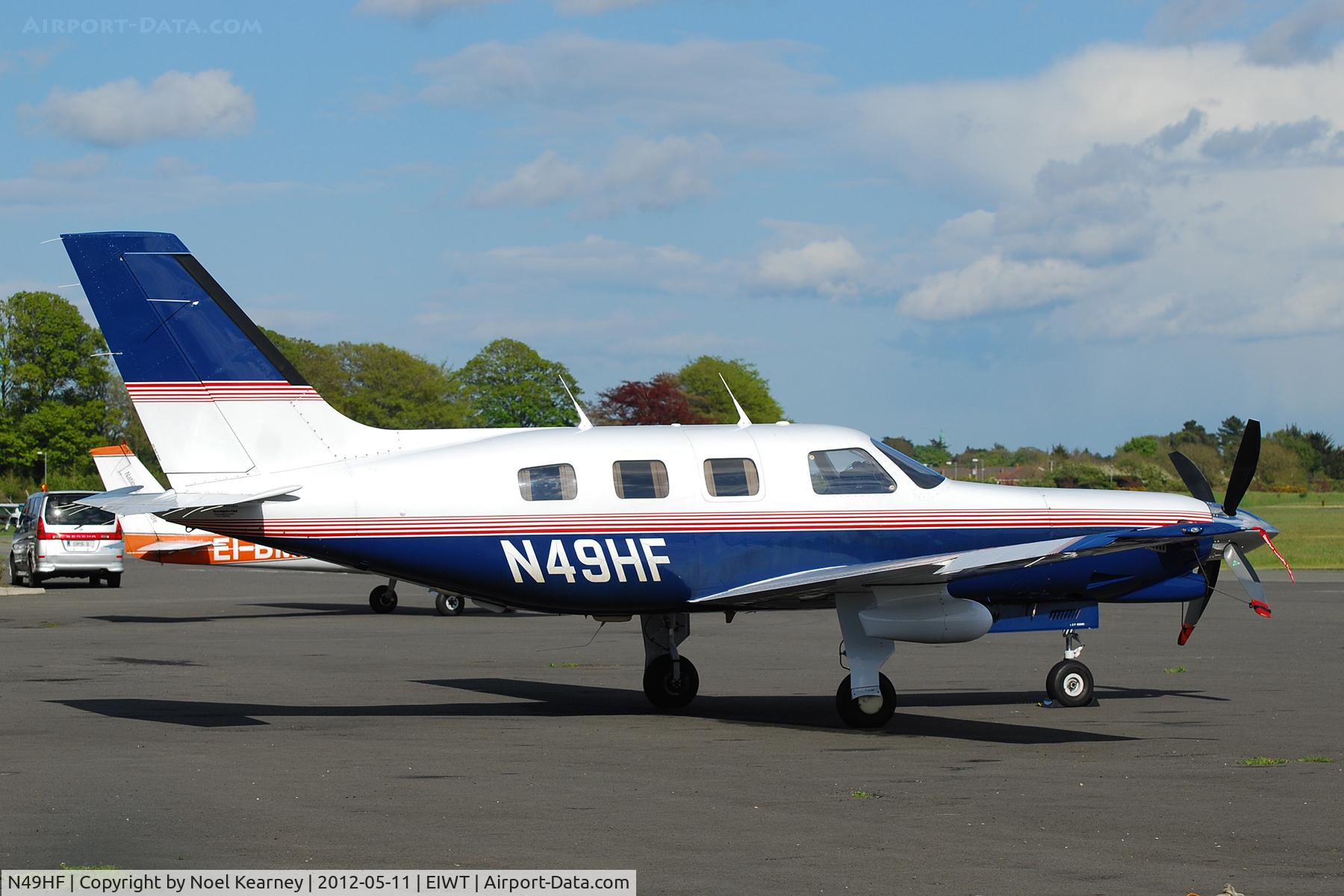 N49HF, 1988 Piper PA-46-310P Malibu C/N 46-08125, Seen parked on the ramp at Weston.