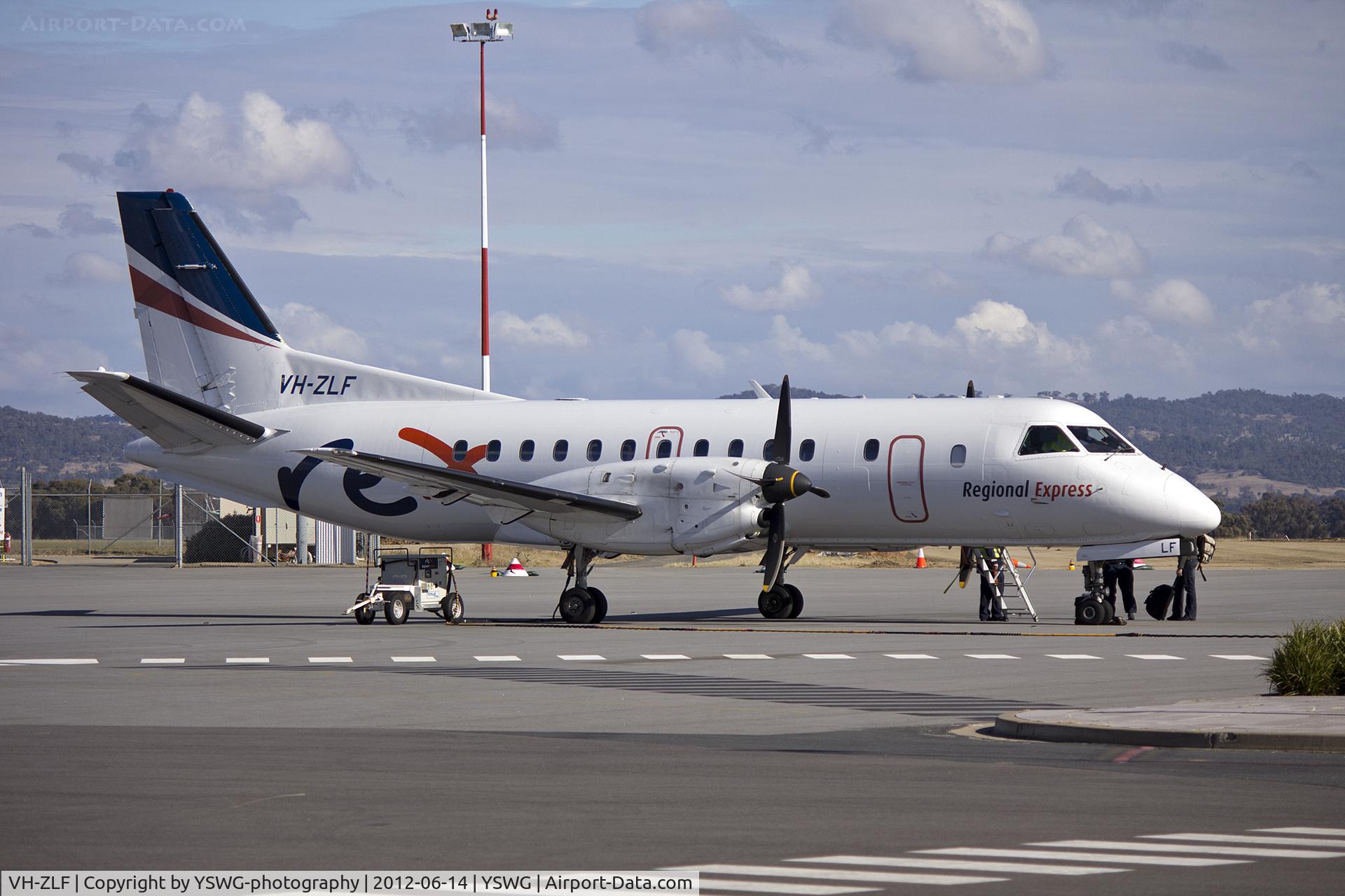 VH-ZLF, 1995 Saab 340B+ C/N 340B-374, VH-ZLF on the tarmac at Wagga Wagga Airport.