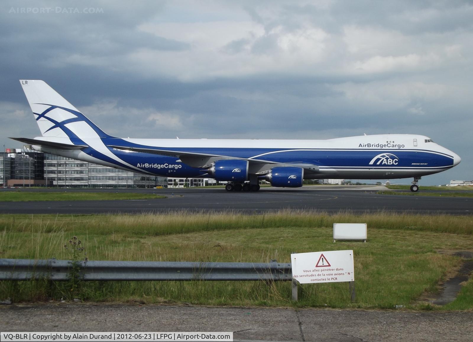 VQ-BLR, 2012 Boeing 747-8HVF C/N 37668, C/N 1452, when delivered on 2012-04-05, the aircraft was positionned from PAE to ORD.