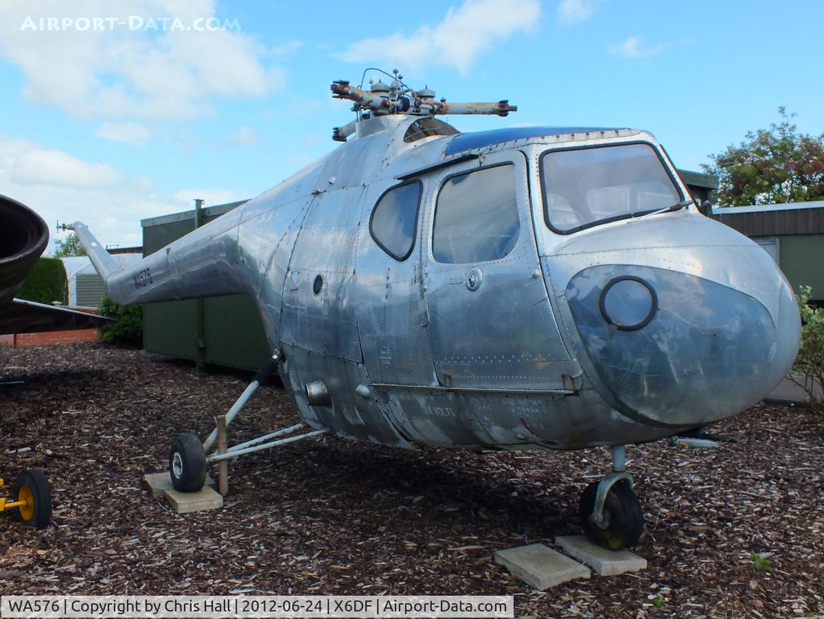 WA576, 1950 Bristol 171 Sycamore Mk.3 C/N 12887, one of the pre-production models which served with the joint experimental helicopter unit and took part in military trials, later being used as an instructional airframe at RAF Halton.