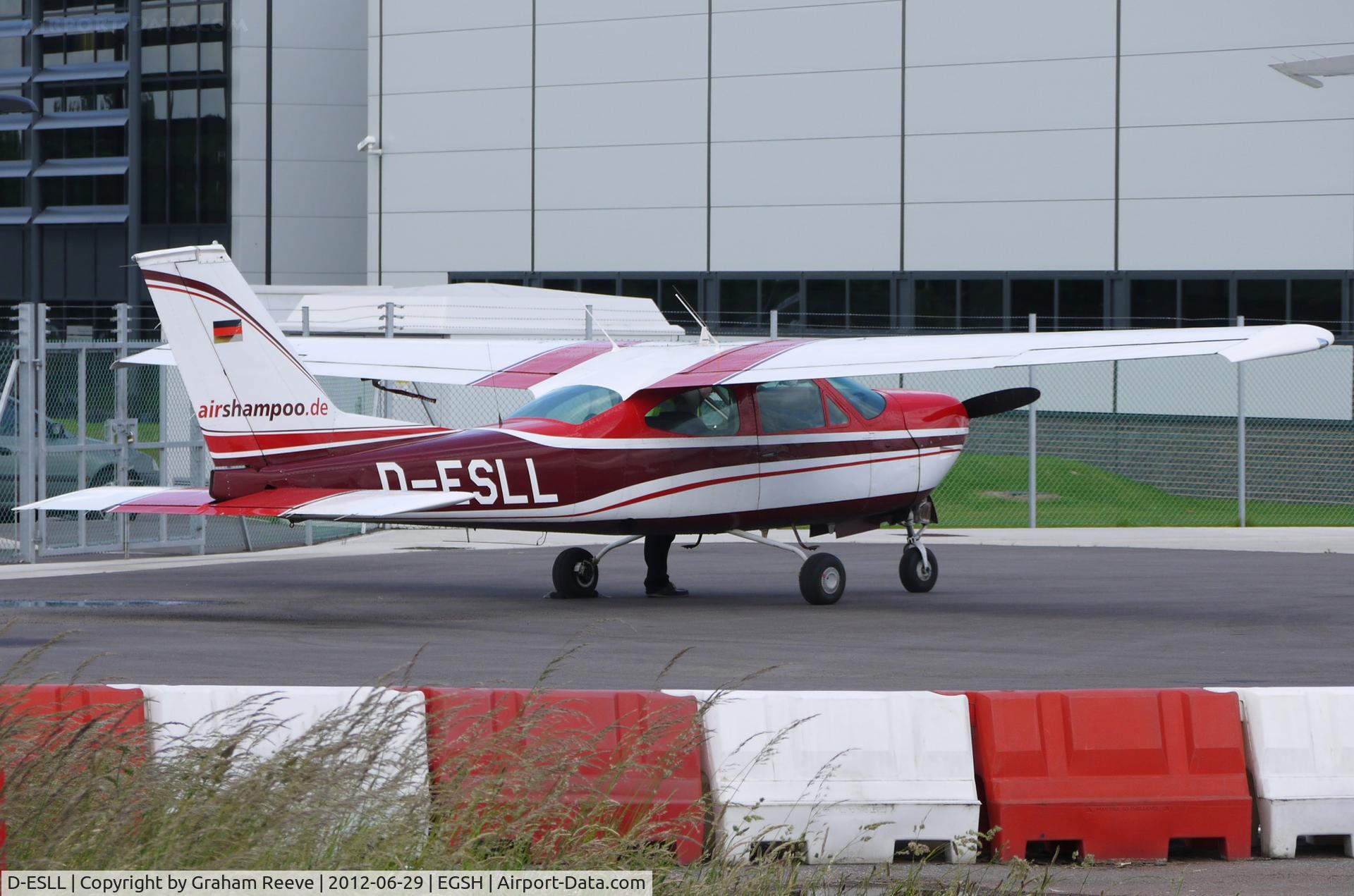 D-ESLL, 1970 Cessna 177RG Cardinal C/N 177RG0020, Parked at Norwich.