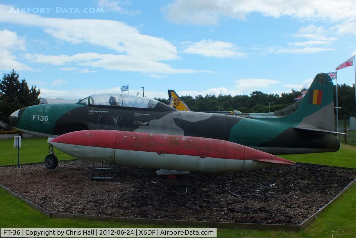 FT-36, 1955 Lockheed T-33A Shooting Star C/N 580-9588, former Belgium Air Force Lockheed T-33A preserved at the Dumfries & Galloway Aviation Museum
