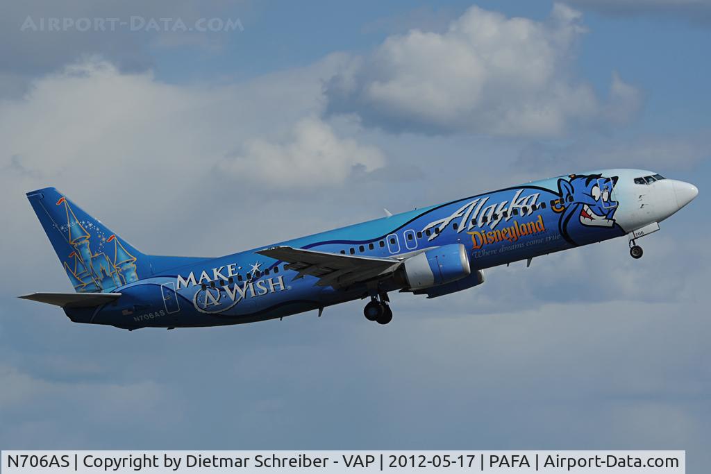 N706AS, 1998 Boeing 737-490 C/N 28894, Alaska Airlines Boeing 737-400