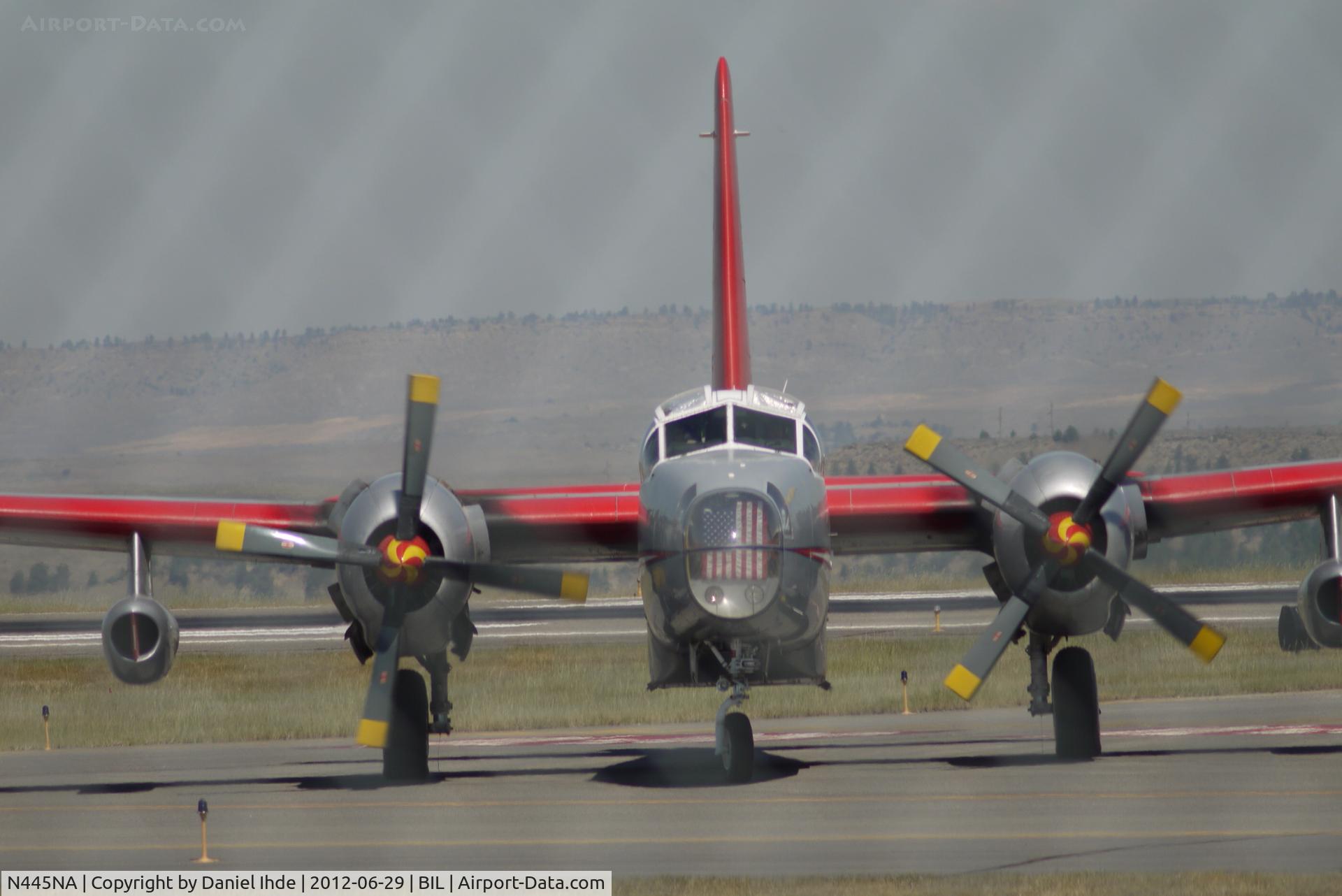 N445NA, 1956 Lockheed P2V-7 Neptune C/N 726-7102 (140443), Lockheed P2 fighting the Ash Creek fire approx. 100 miles SW of KBIL