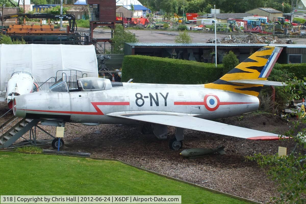 318, 1951 Dassault MD-454 Mystere IVA C/N 318, preserved at the Dumfries & Galloway Aviation Museum