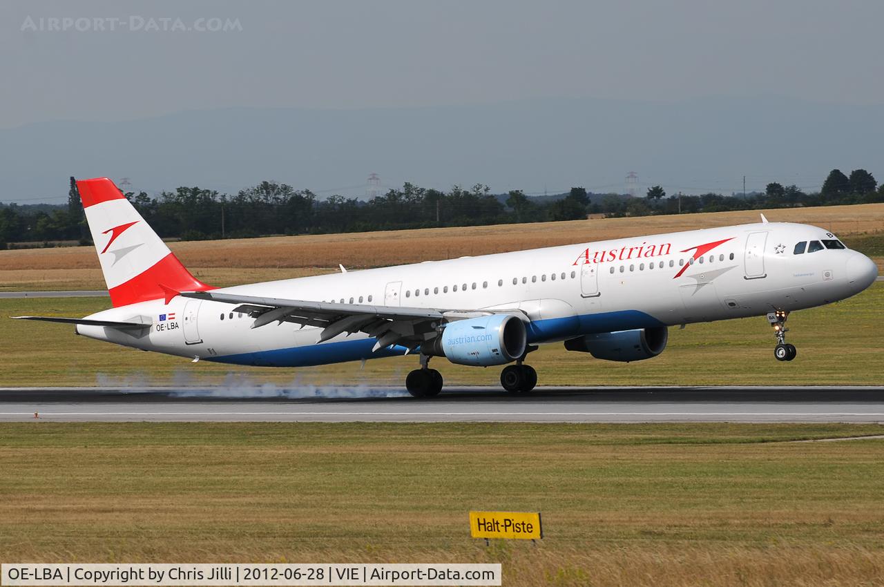 OE-LBA, 1995 Airbus A321-111 C/N 552, Austrian Airlines