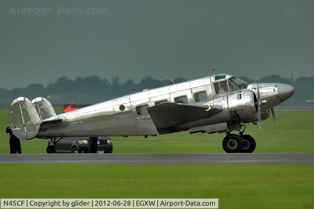 N45CF, 1959 Beech G18S C/N BA-466, This little beauty sneaked in thro' the atrocious conditions.