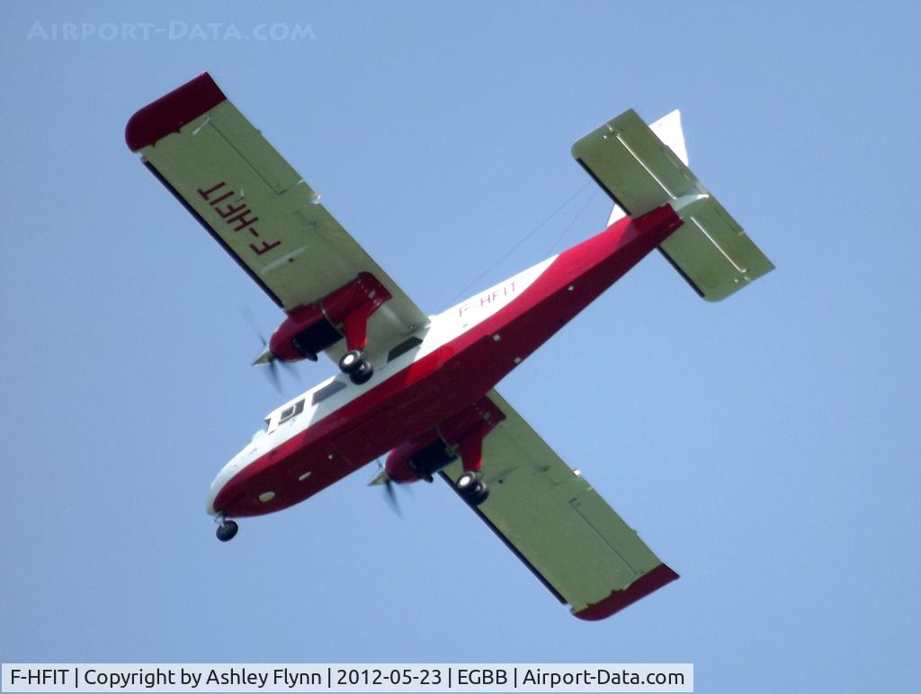 F-HFIT, 1984 Pilatus Britten-Norman BN-2T Turbine Islander C/N 2139, Arriving at Birmingham.