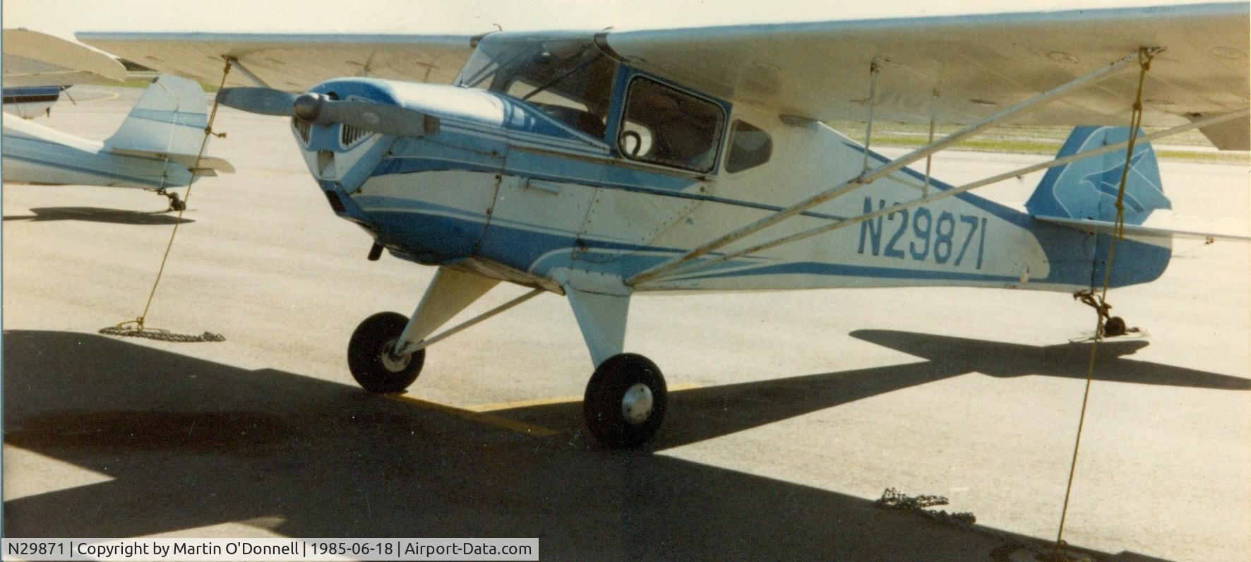N29871, 1941 Taylorcraft BC12-65 C/N 2722, Taken at Tracy Airport, CA.