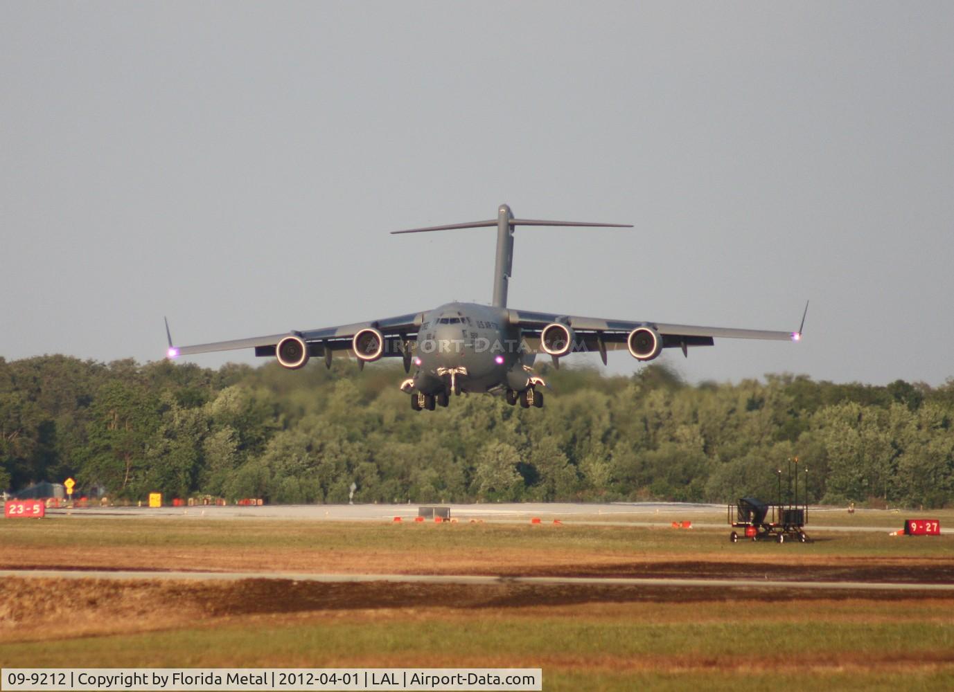 09-9212, 2011 Boeing C-17A Globemaster III C/N P-212, C-17A landing at Lakeland for Thunderbirds Support