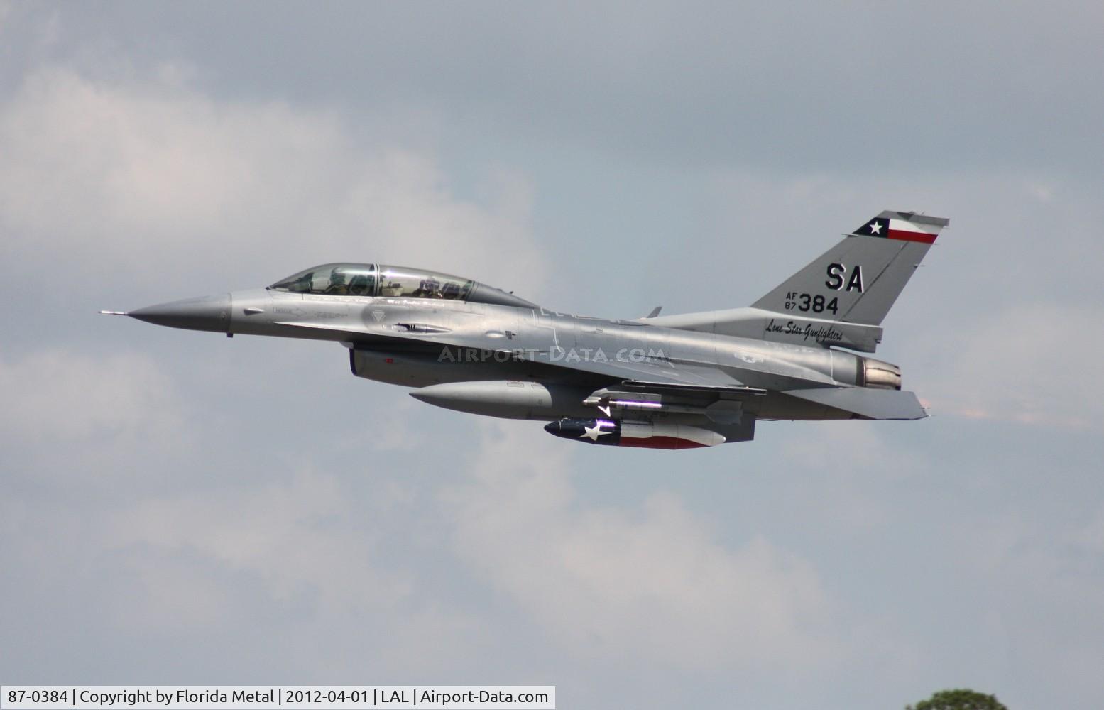87-0384, 1987 General Dynamics F-16D Fighting Falcon C/N 5D-78, F-16D