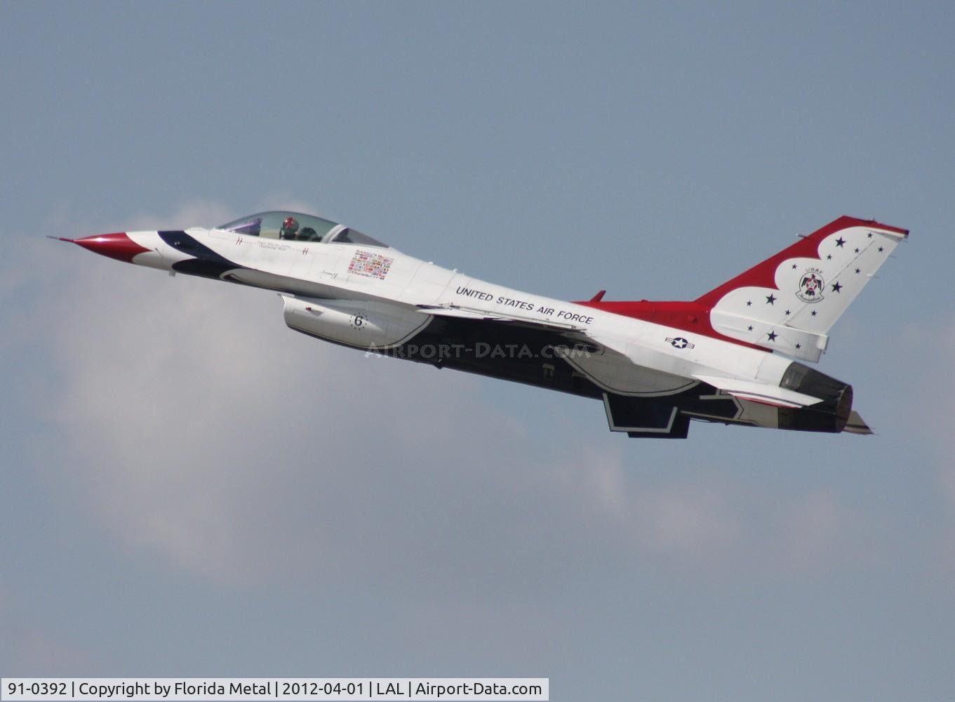 91-0392, 1993 General Dynamics F-16C Fighting Falcon C/N CC-90, Thunderbirds #6