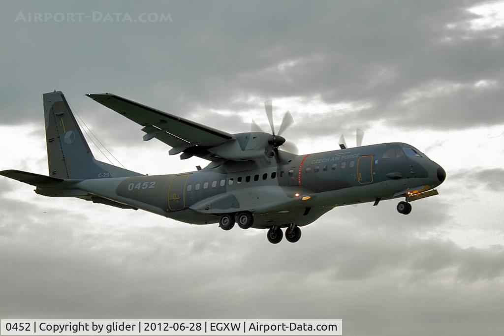 0452, 2009 CASA C-295M C/N S-062, Foul conditions, lights say it all!!