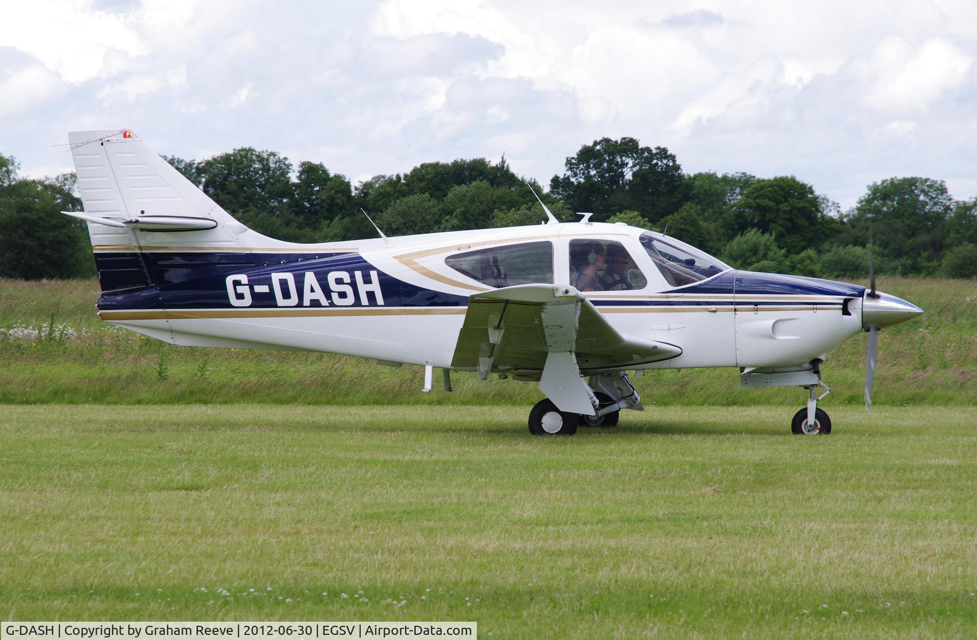 G-DASH, 1975 Rockwell International 112 Commander C/N 237, Just landed.