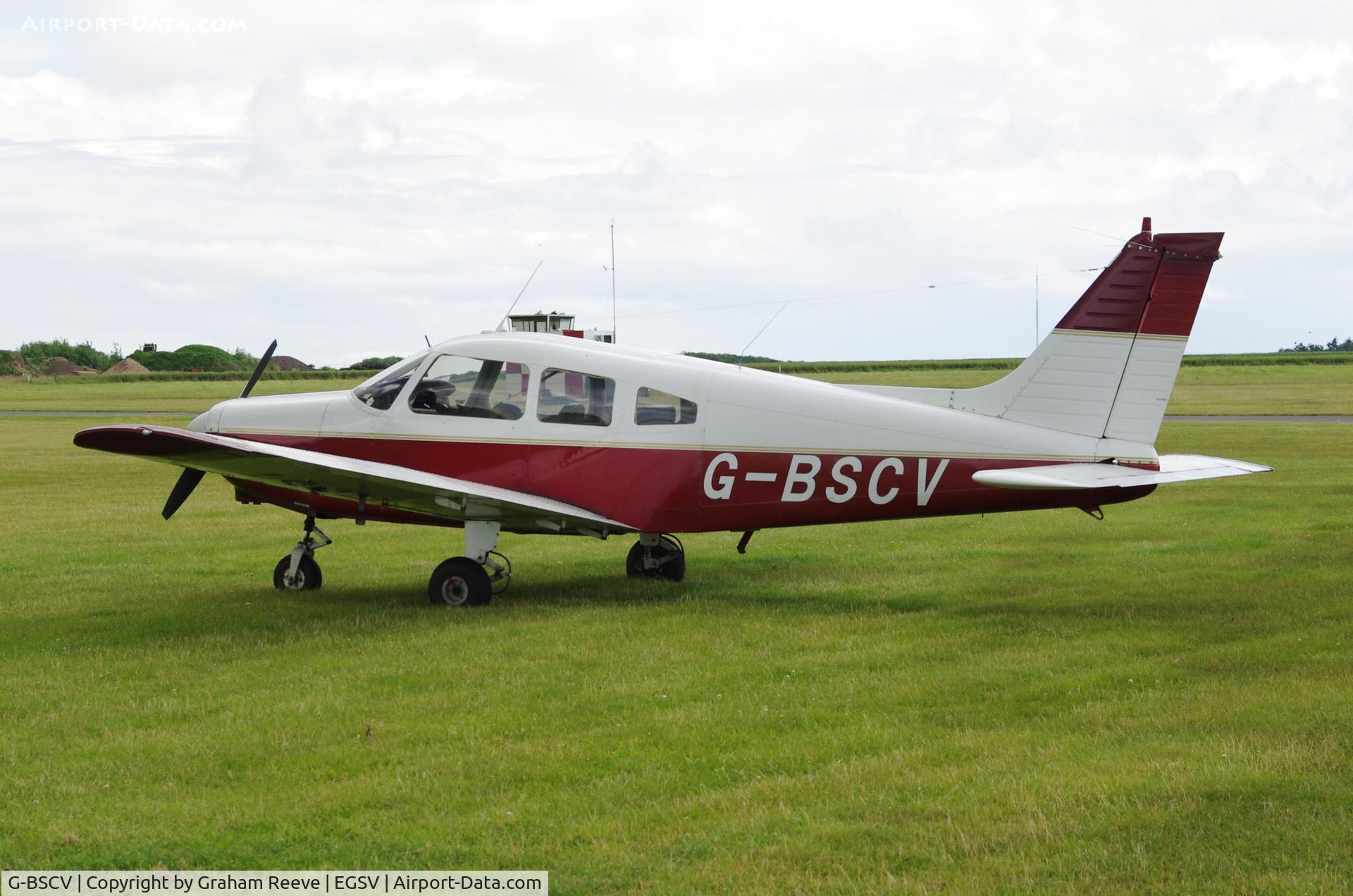 G-BSCV, 1977 Piper PA-28-161 Warrior ll C/N 28-7816135, Parked at Old Buckenham.