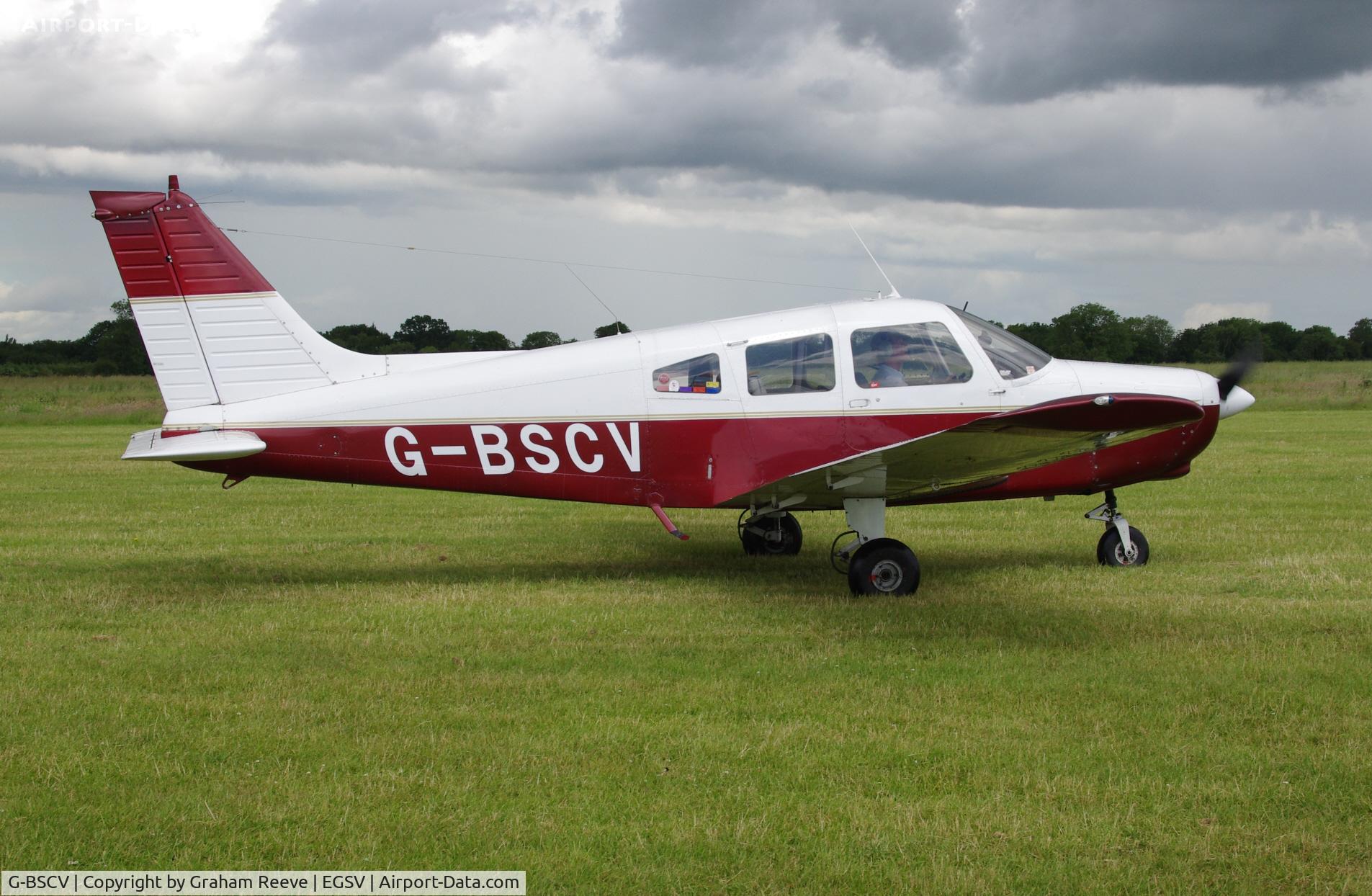 G-BSCV, 1977 Piper PA-28-161 Warrior ll C/N 28-7816135, Just landed.
