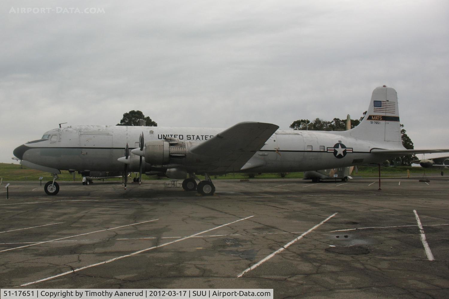 51-17651, 1951 Douglas VC-118B Liftmaster (R6D-1) C/N 43705, 1951 Douglas C-118A Liftmaster, c/n: 43705, Travis AFB