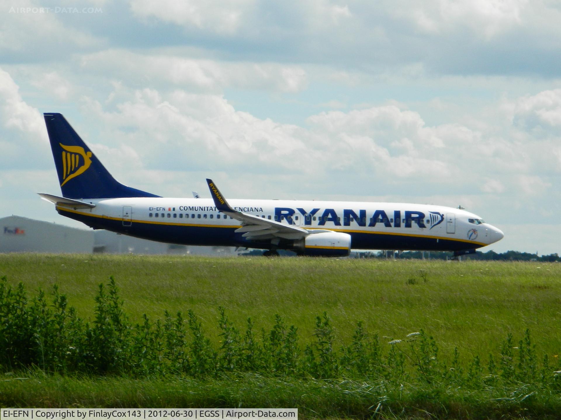 EI-EFN, 2009 Boeing 737-8AS C/N 37538, Ryanair Boeing 737-8AS(WL) at London Stansted