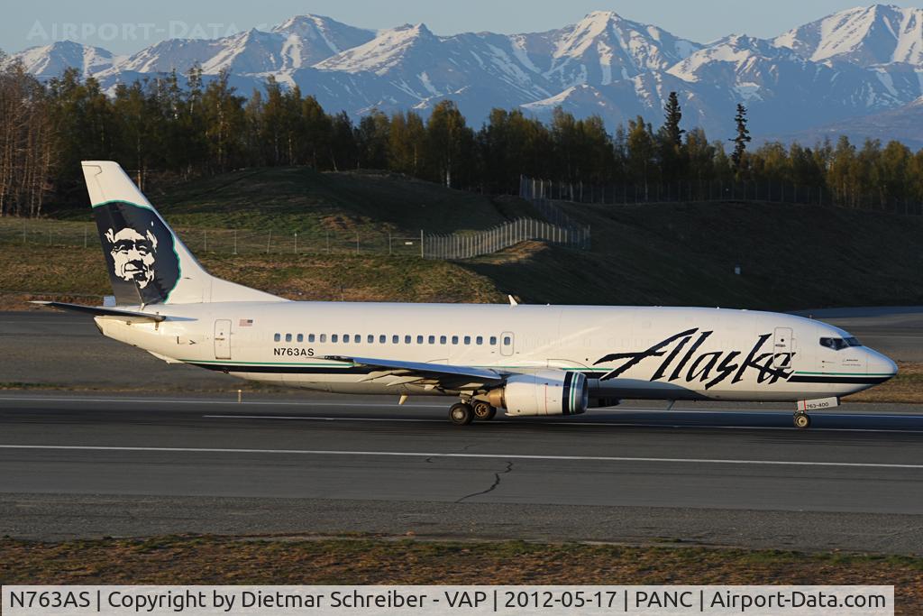 N763AS, 1992 Boeing 737-4Q8 C/N 25100, Alaska Airlines Boeing 737-400