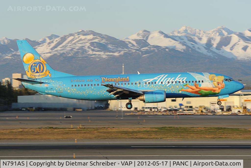N791AS, 1997 Boeing 737-490 C/N 28886, Alaska Airlines Boeing 737-400