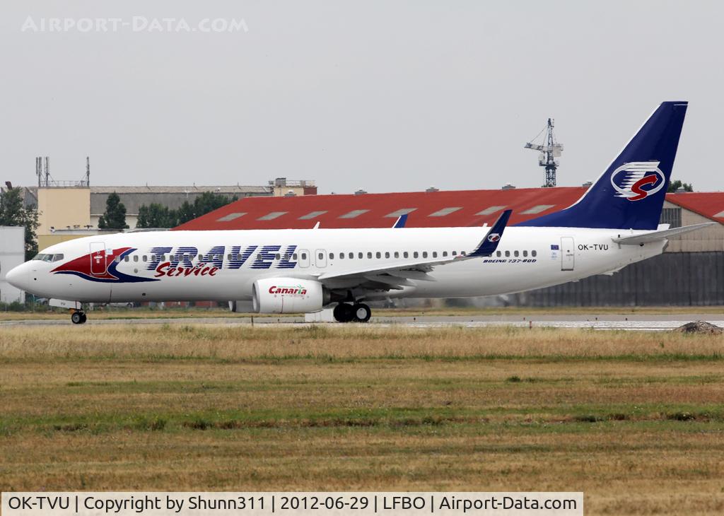 OK-TVU, 2012 Boeing 737-86N C/N 38025, Ready for take off rwy 32R