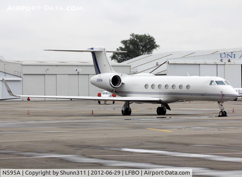 N595A, 2006 Gulfstream Aerospace GV-SP (G550) C/N 5117, Parked at the General Aviation...