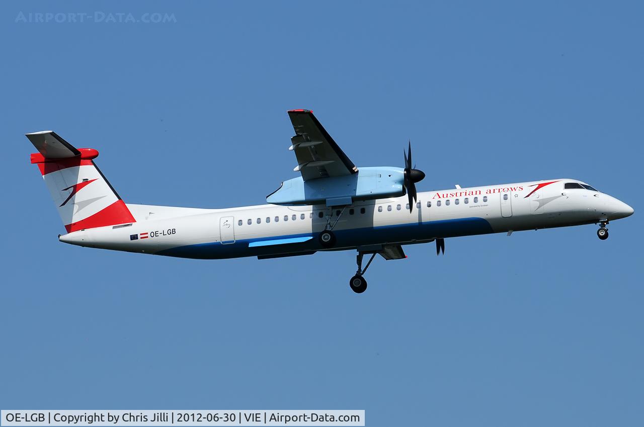 OE-LGB, 1999 De Havilland Canada DHC-8-402Q Dash 8 C/N 4015, Austrian arrows