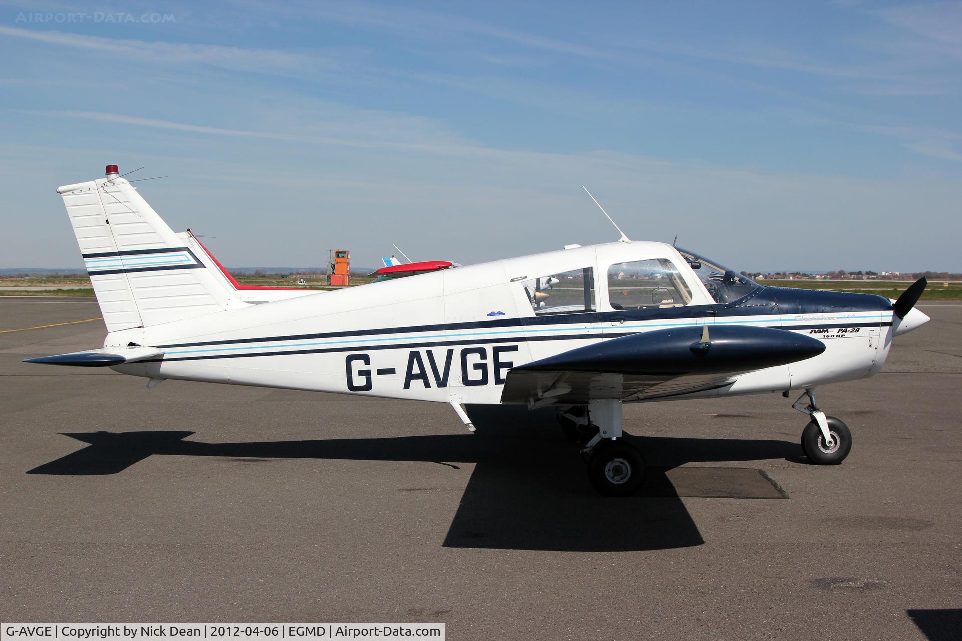 G-AVGE, 1967 Piper PA-28-140 Cherokee C/N 28-22787, EGMD/LYX