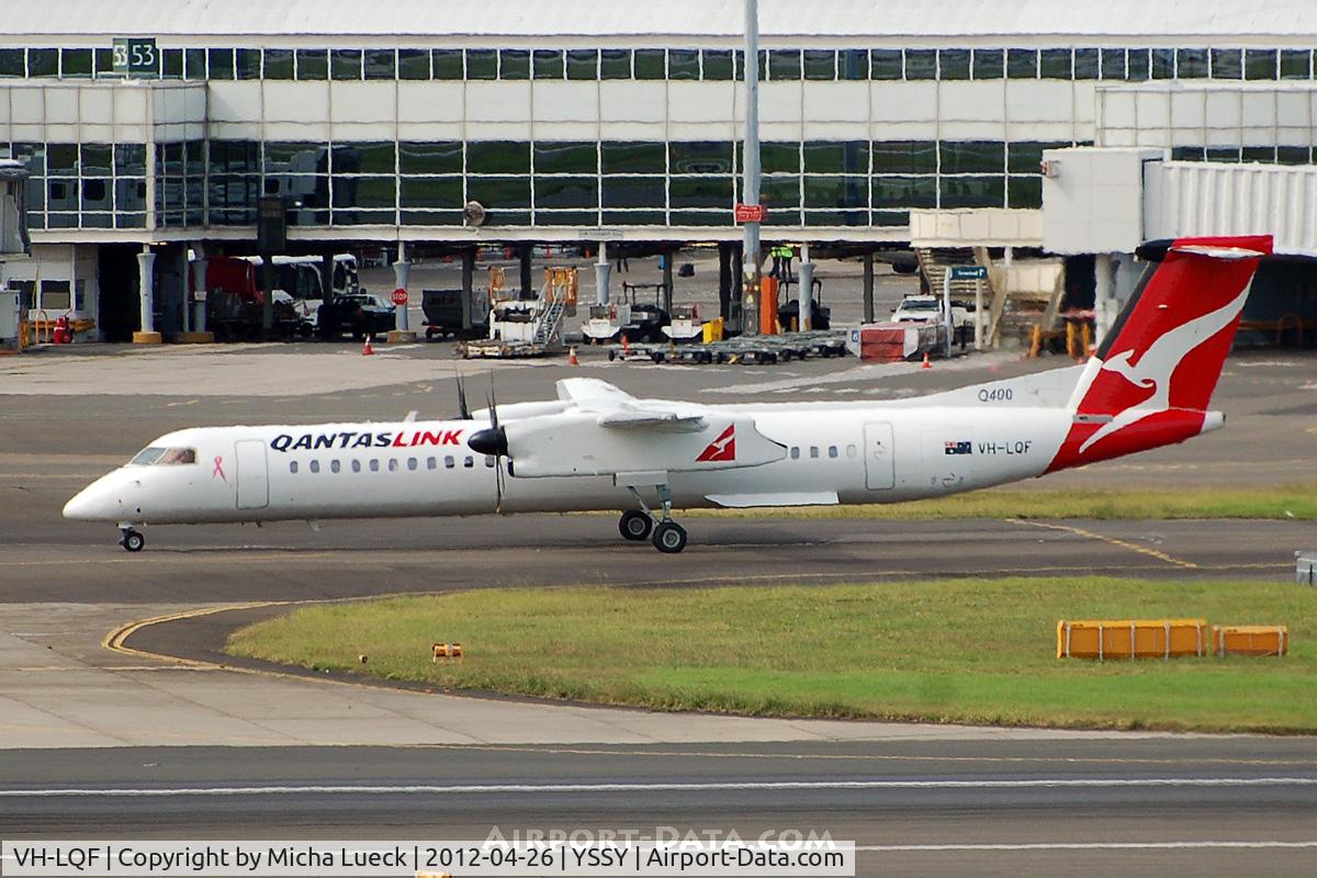 VH-LQF, 2011 De Havilland Canada DHC-8-402Q Dash 8 C/N 4375, At Sydney