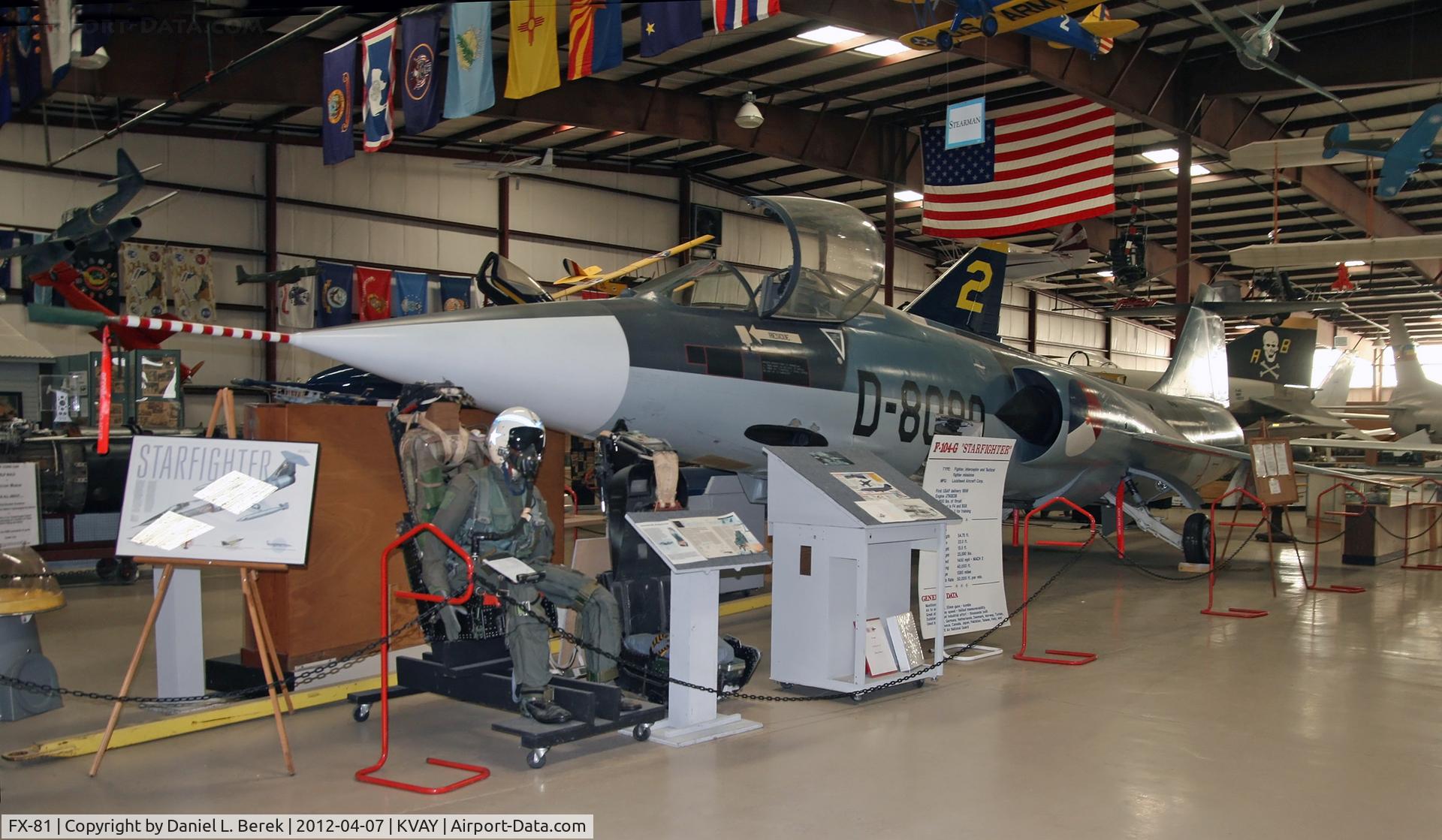 FX-81, Lockheed F-104G Starfighter C/N 683D-9139, This Starfighter was built by SABCA in Belgium but has been restored to represent a Dutch Air Force example that was sold to Turkey.
