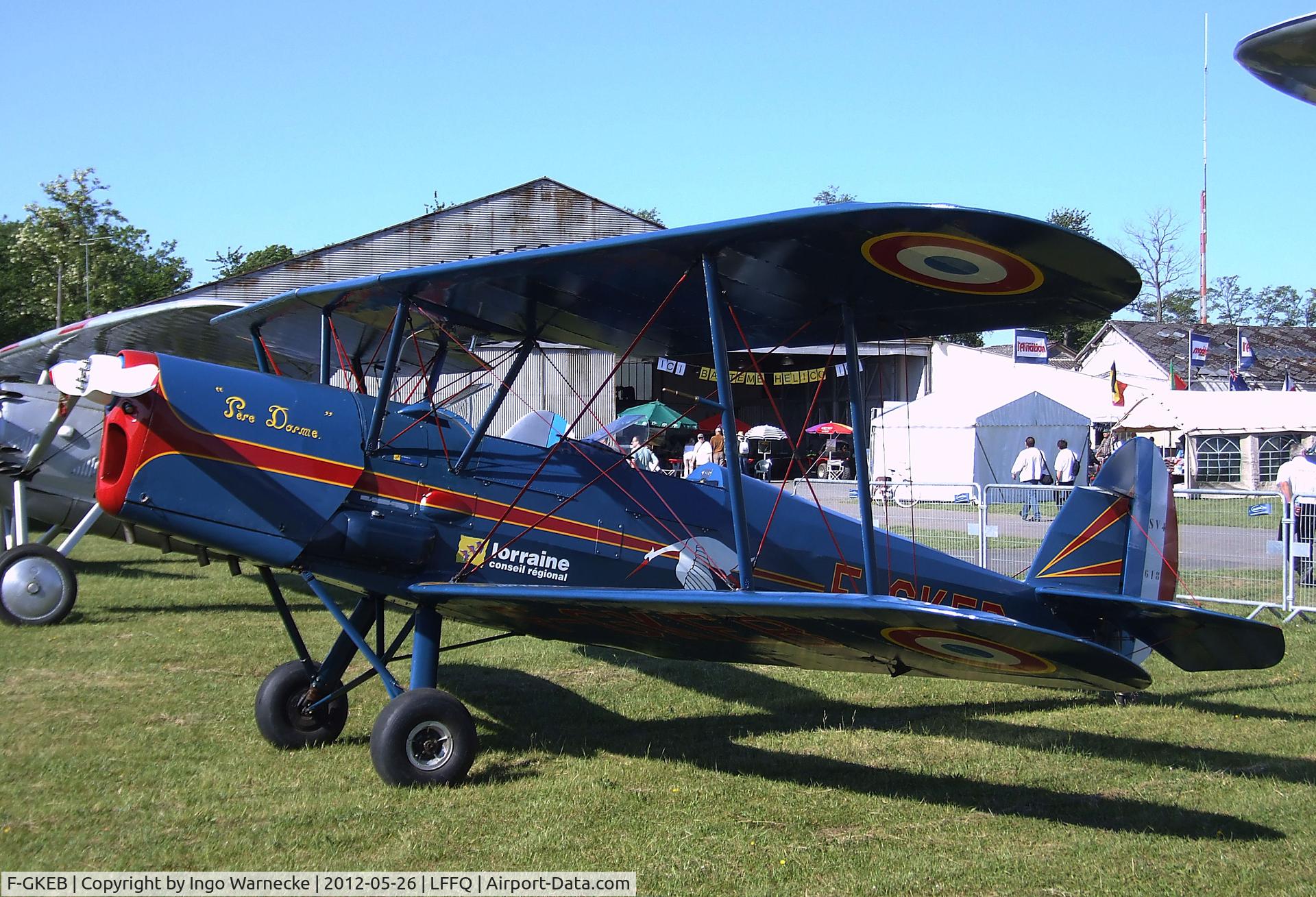 F-GKEB, Stampe-Vertongen SV-4C C/N 618, Stampe-Vertongen (Nord SNCAN) SV-4C at the Meeting Aerien 2012, La-Ferte-Alais