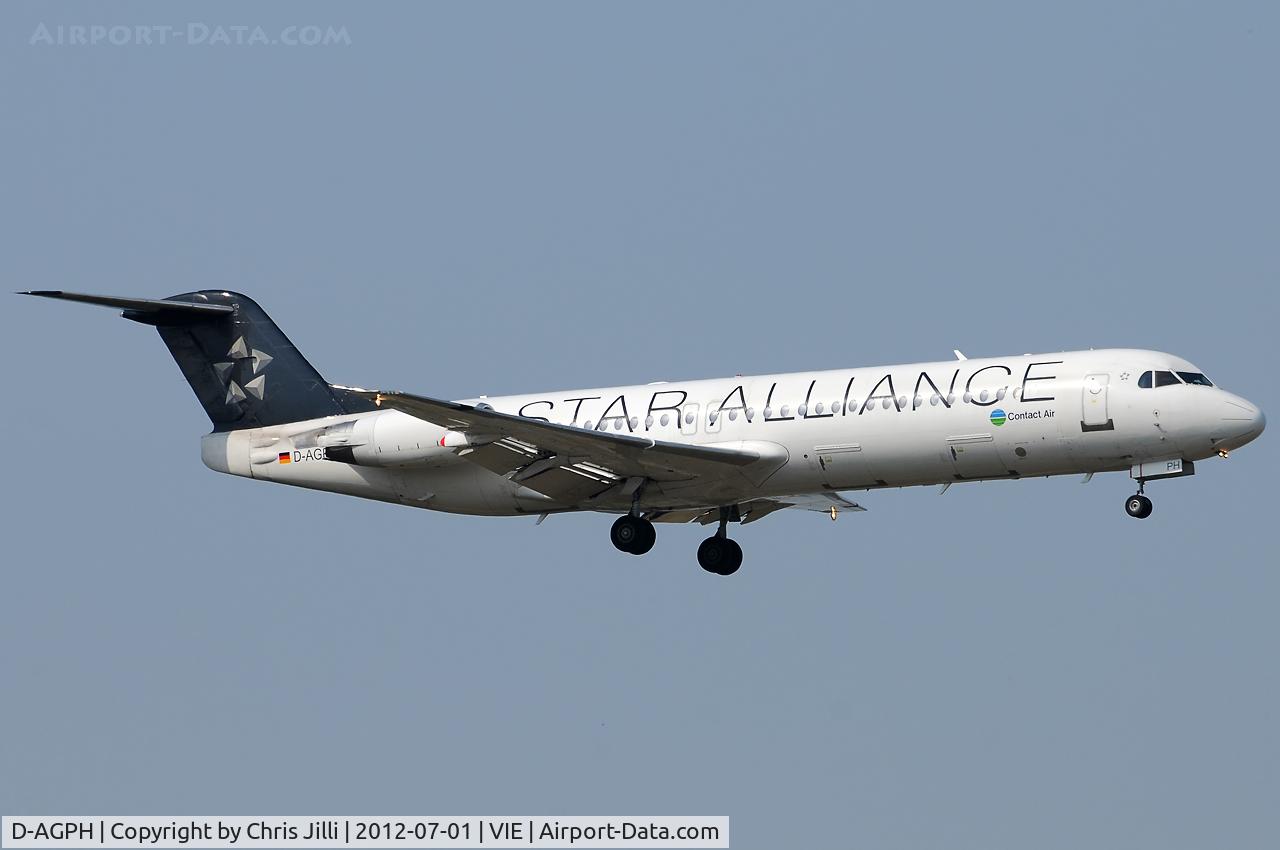 D-AGPH, 1990 Fokker 100 (F-28-0100) C/N 11308, Contact Air