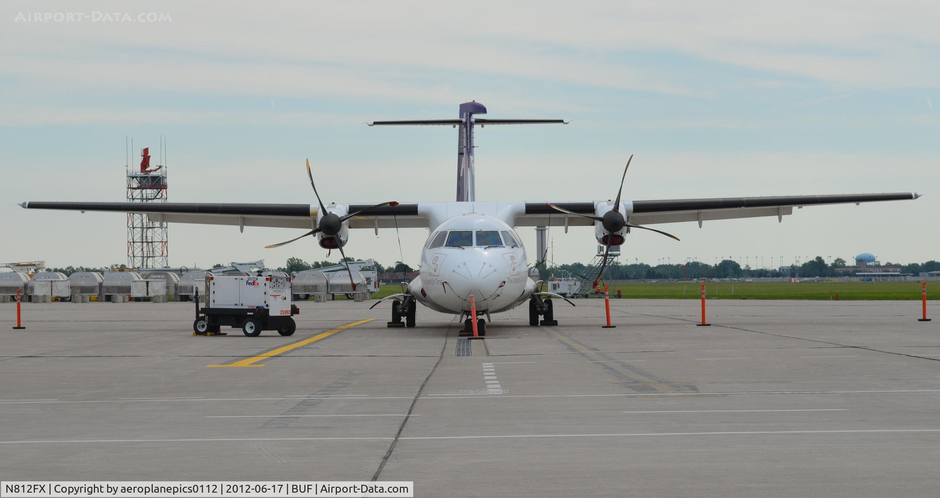 N812FX, 1994 ATR 72-212 C/N 404, A nose view of  N812FX shot at KBUF.