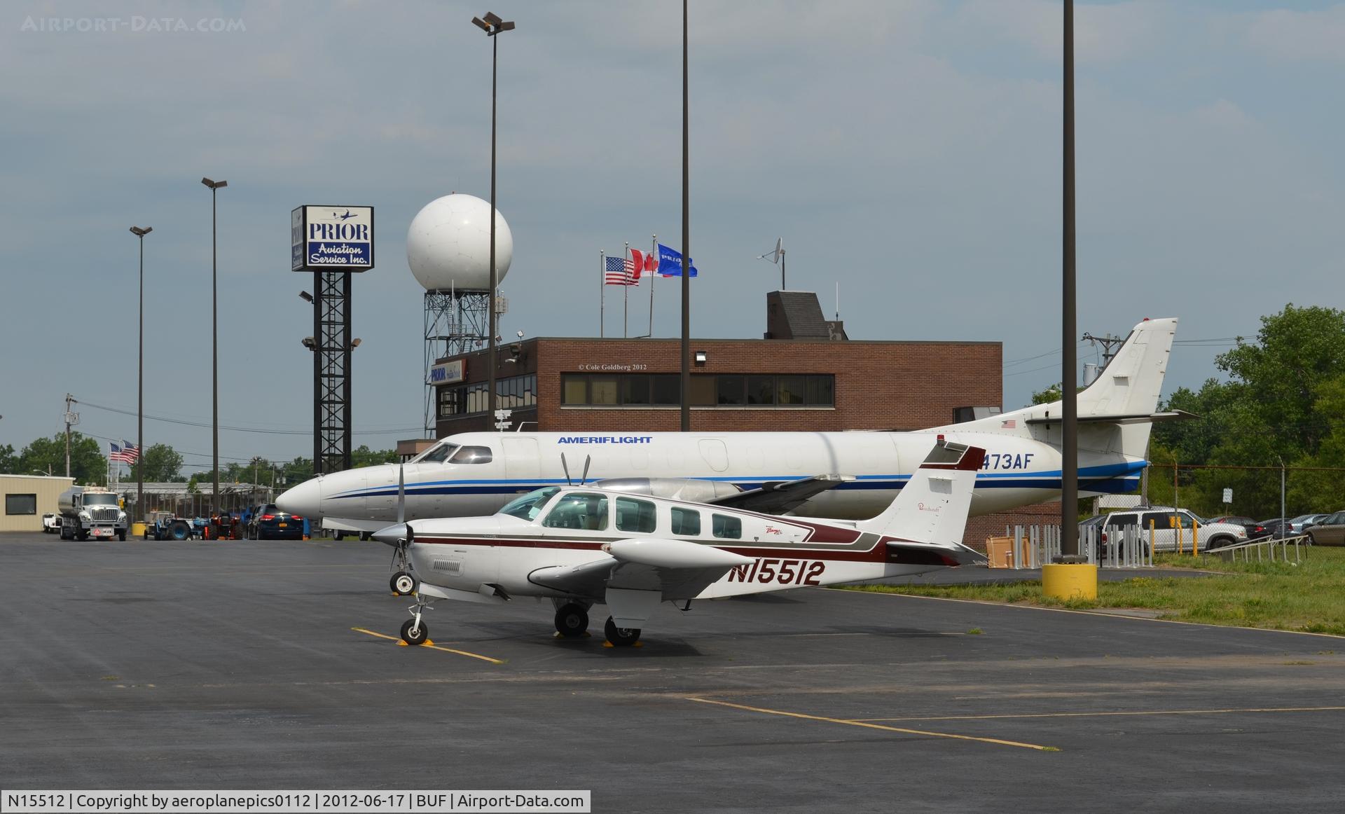N15512, 1989 Beech A36 Bonanza 36 C/N E-2486, N15512 and N473AF at KBUF.