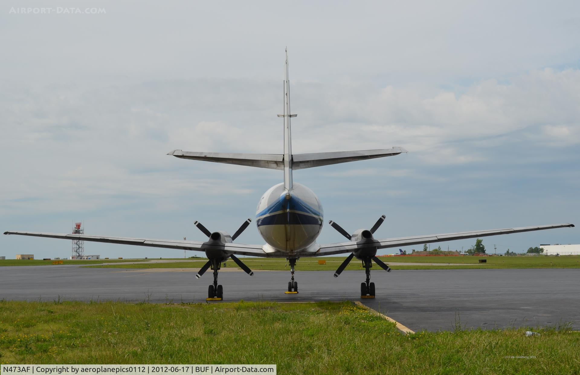 N473AF, 1981 Fairchild Swearingen SA-227AC Metro III C/N AC-473, A view from behind.
