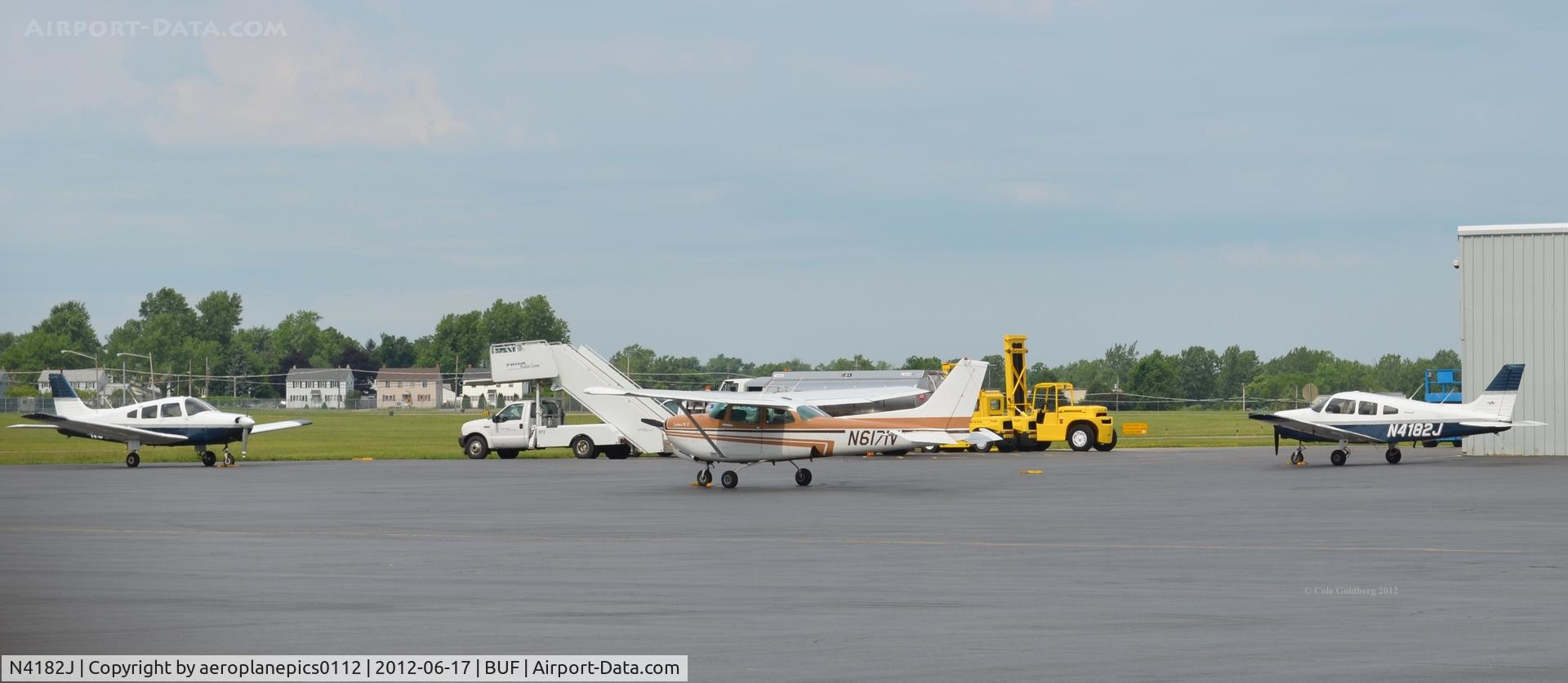 N4182J, 2001 Piper PA-28-161 C/N 2842118, Seen here: N6171V (cn 172RG0588) a Cessna 172RG Cutlass, registered to Prior Aviation Service and N4182J (cn 2842118) a Piper PA-28-161 of the same owner.