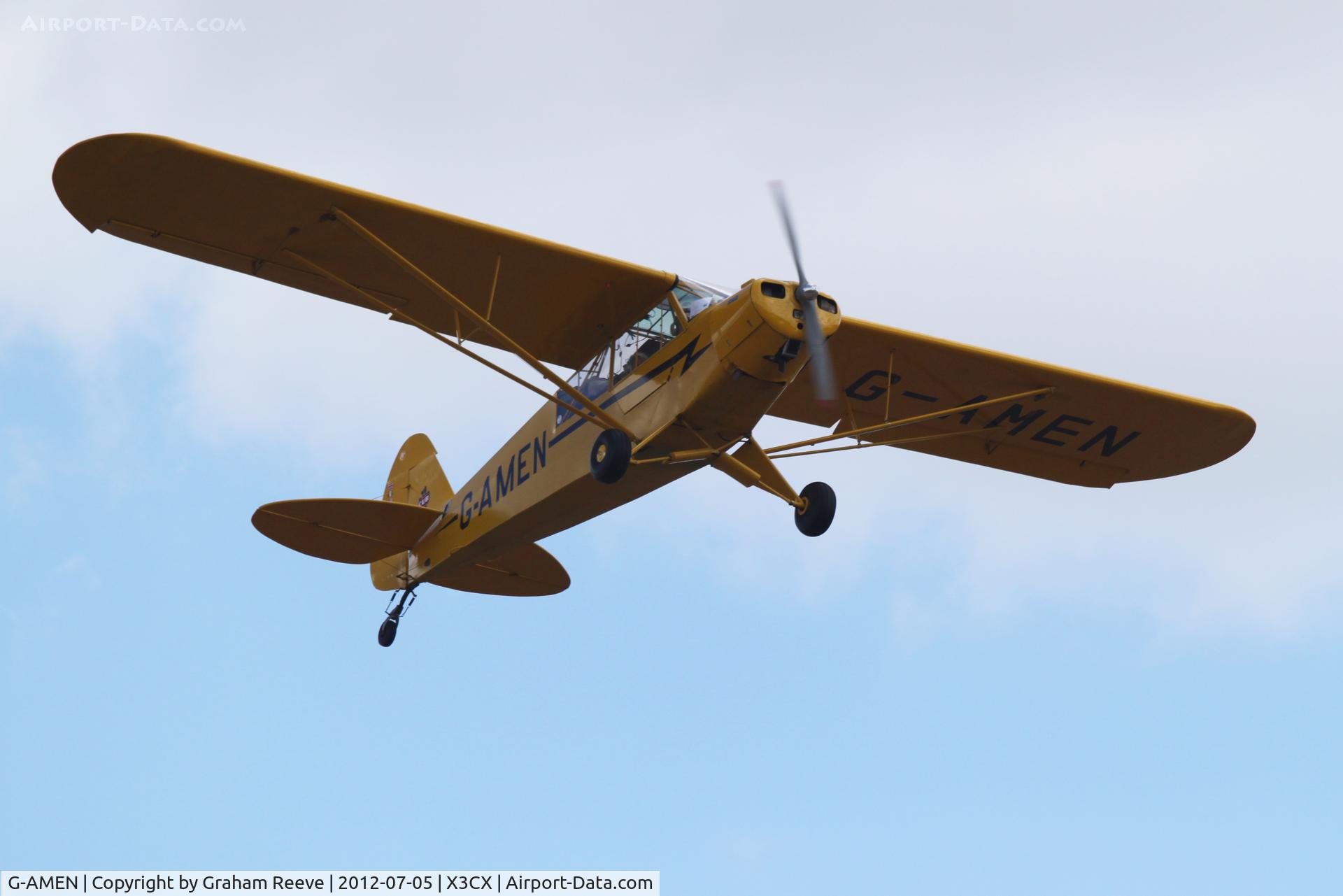 G-AMEN, 1952 Piper L-18C Super Cub C/N 18-1998, Just taken off.