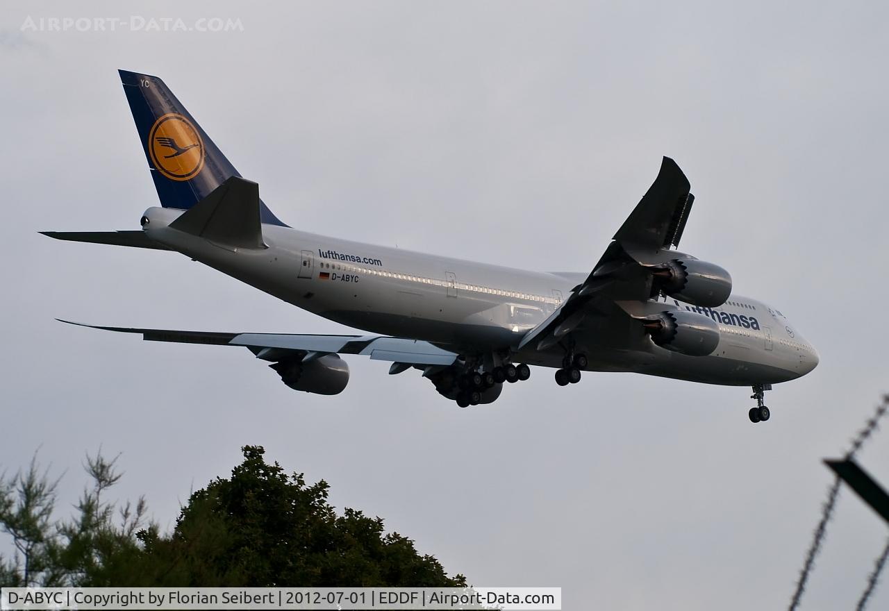 D-ABYC, 2012 Boeing 747-830 C/N 37828, Delivery Flight/ Short Final 25L